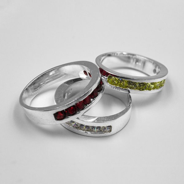 Anillo de plata 925 con zirconias