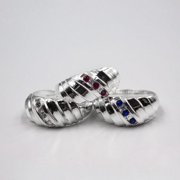 Anillo de plata 925 con zirconias