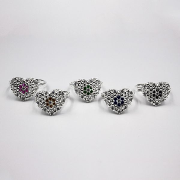 Anillo de plata 925 con zirconias